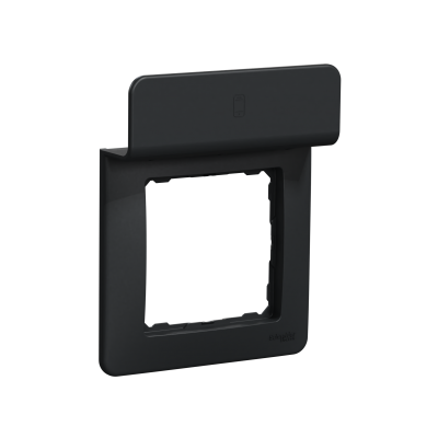 Sedna Design & Elements Ramka pojedyncza 1-krotna z półką na telefon czarny antracyt SDD314809 SCHNEIDER (SDD314809)